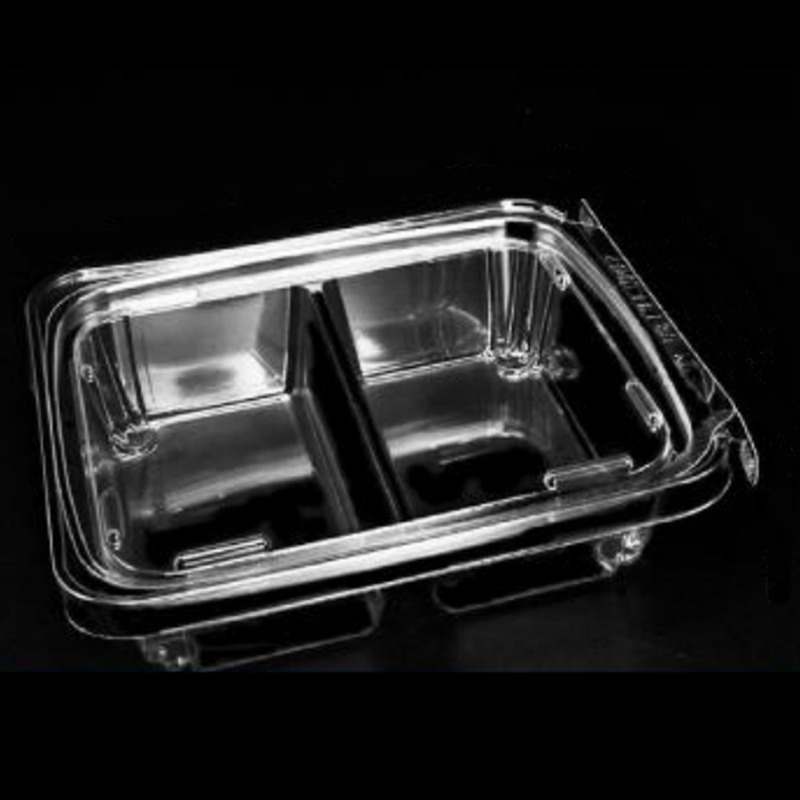 Két-compartment gyümölcsdoboz fedéllel szembeni ellenálló tartály 190*155*45 mm Hgf-003 (40) B2