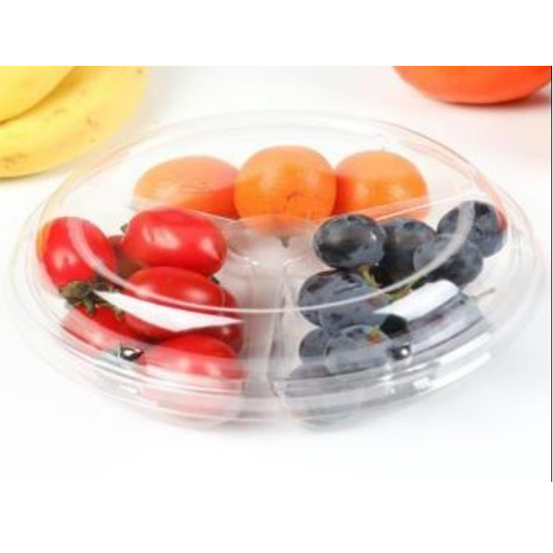 Három-compartment Fresh-cut Fruits Box fedél 205*122*58 mm HJ-160
